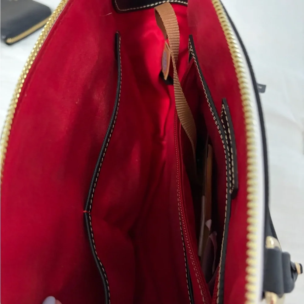 Dooney & Bourke Black and White Logo Tote/Crossbody - Picture 2 of 5